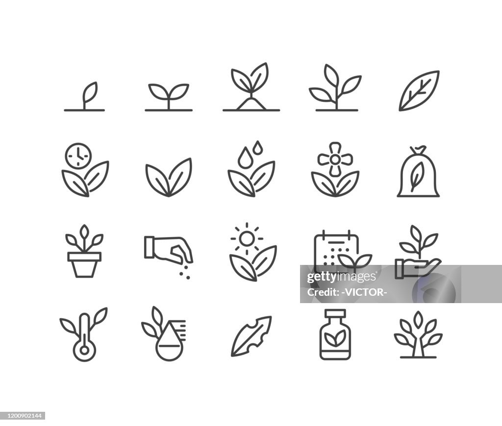 Plants Icons - Classic Line Series