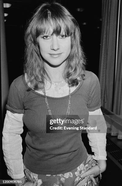 British actress Helen Mirren, February 1976.