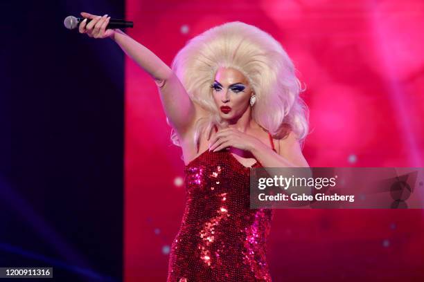 Television personality Alyssa Edwards performs during the 2020 GayVN Awards show at The Joint inside the Hard Rock Hotel & Casino on January 20, 2020...