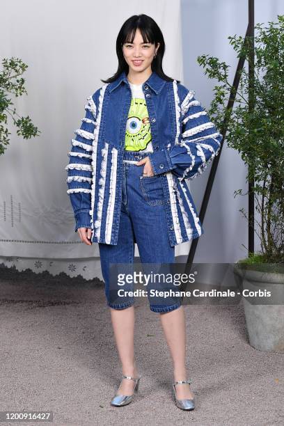 Nana Komatsu attends the Chanel Haute Couture Spring/Summer 2020 show as part of Paris Fashion Week at Grand Palais on January 21, 2020 in Paris,...