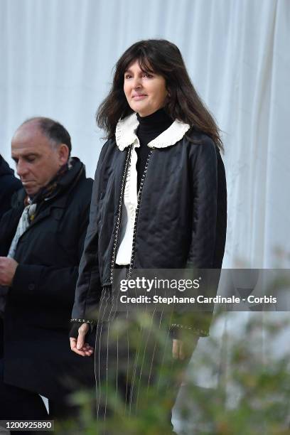 Designer Virginie Viard walks the runway during the Chanel Haute Couture Spring/Summer 2020 show as part of Paris Fashion Week on January 21, 2020 in...