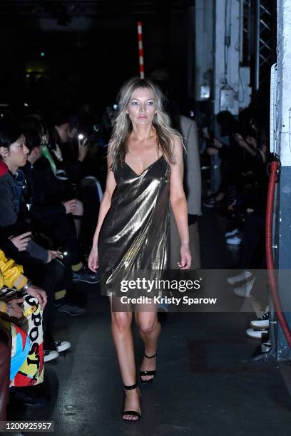 Model walks the runway during the Vetements Menswear Fall/Winter 2020-2021 show as part of Paris Fashion Week on January 17, 2020 in Paris, France.