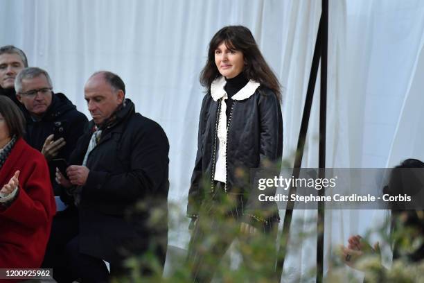 Designer Virginie Viard walks the runway during the Chanel Haute Couture Spring/Summer 2020 show as part of Paris Fashion Week on January 21, 2020 in...