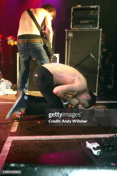 On tour with indie guitar band Babyshambles featuring Pete Doherty shot in Leeds in September 2004