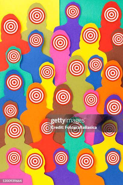 targeted crowd - headshot backdrop stock illustrations