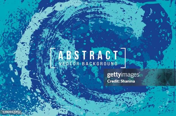 abstract splash painting background in blue - aerosol can stock illustrations