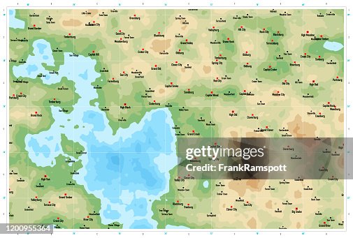Natural Color Maps Natural Color Generic Topographic Map 13 High-Res Vector Graphic ...