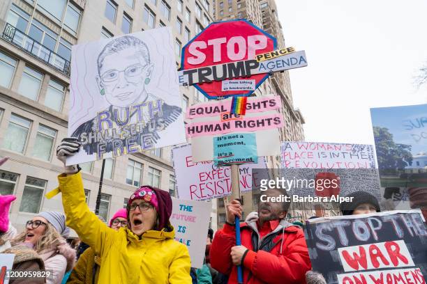 The 4th Annual Women's March started at Columbus Circle in NYC, January 18, 2020.