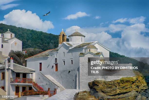 skopelos emblematic point - insel skopelos stock-fotos und bilder