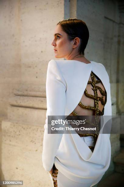 August Getty Atelier presentation Haute Couture Spring/Summer 2020 as part of Paris Fashion Week At Musee Des Arts Decoratifs on January 21, 2020 in...