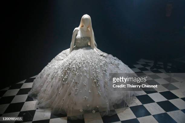 August Getty Atelier presentation Haute Couture Spring/Summer 2020 as part of Paris Fashion Week At Musee Des Arts Decoratifs on January 21, 2020 in...