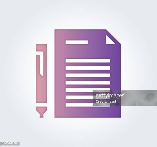 notes from frontier gradient & fill color icon design - full coverage stock illustrations