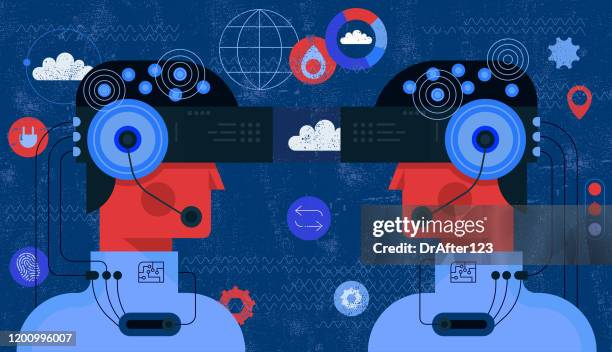 virtual reality live experience concept - sound visualization stock illustrations
