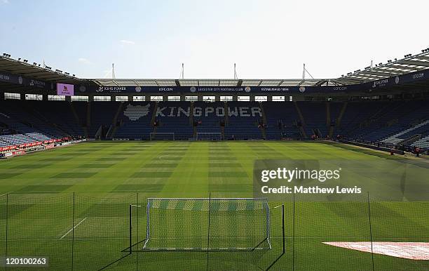 General view of the King Power Stadium ahead of the Pre-Season Friendly match between Leicester City and Real Madrid at The King Power Stadium on...