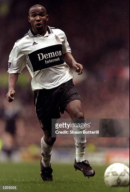 Barry Hayles of Fulham in action during the FA Cup 5th Round match against Manchester United at Old Trafford in Manchester, England. Manchester...