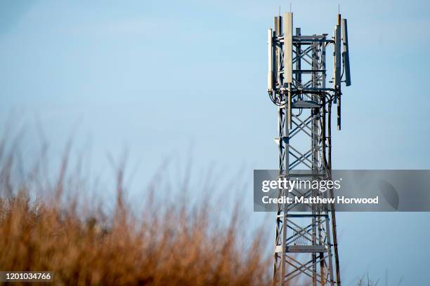 Mobile phone mast on January 18, 2020 in Cardiff, United Kingdom.