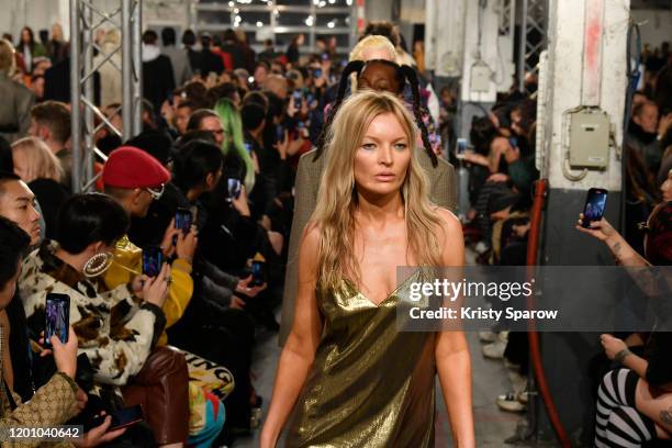 Models walk the runway during the Vetements Menswear Fall/Winter 2020-2021 show as part of Paris Fashion Week on January 17, 2020 in Paris, France.