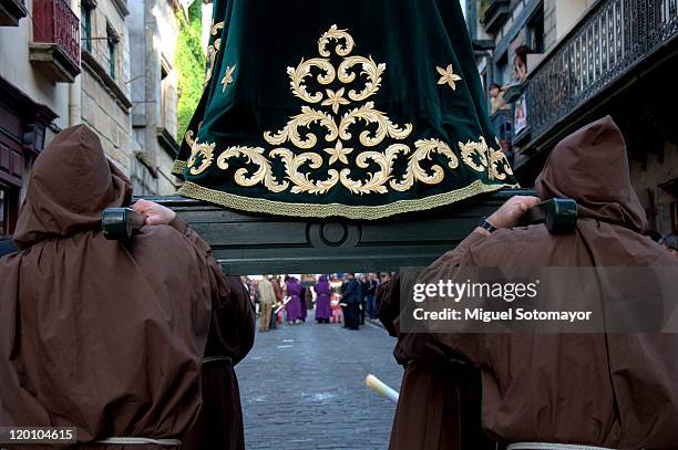 holy week procession - palanquin stock-fotos und bilder