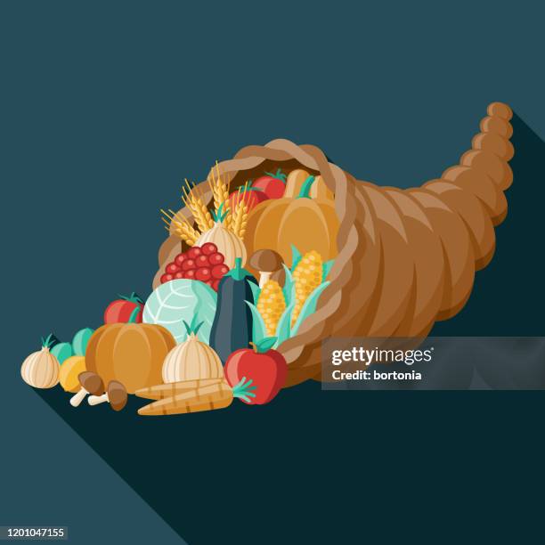 stockillustraties, clipart, cartoons en iconen met cornucopia icon - hoorn des overvloeds