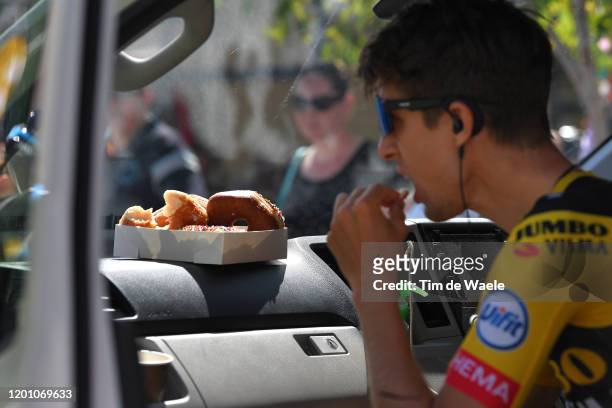 Start / George Bennett of New Zealand and Team Jumbo-Visma / Feed Zone / Donuts / Food / Woodside City / during the 22nd Santos Tour Down Under 2020,...