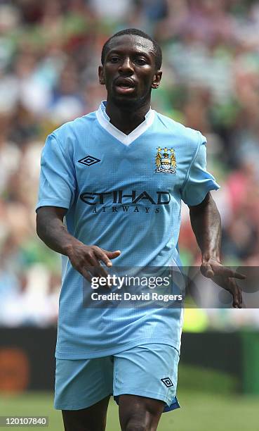 Shaun Wright-Phillips of Manchester City looks on during the Dublin Super Cup match between Manchester City and Airtricity XI at Aviva Stadium on...
