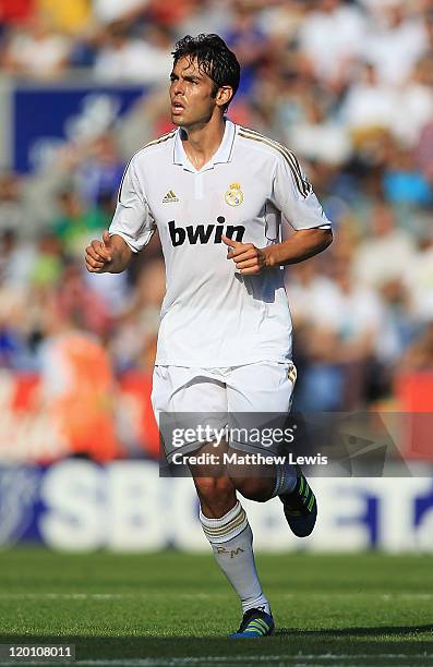 Kaka of Real Madrid in action during the Pre-Season Friendly match between Leicester City and Real Madrid at The King Power Stadium on July 30, 2011...