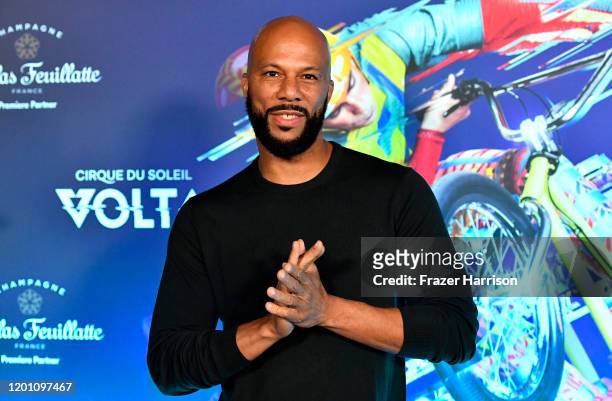 Common attends the LA Premiere Of Cirque Du Soleil's "Volta" at Dodger Stadium on January 21, 2020 in Los Angeles, California.