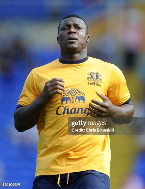 Yakubu of Everton looks on during the pre season friendly between Birmingham City and Everton at St Andrews on July 30, 2011 in Birmingham, England.