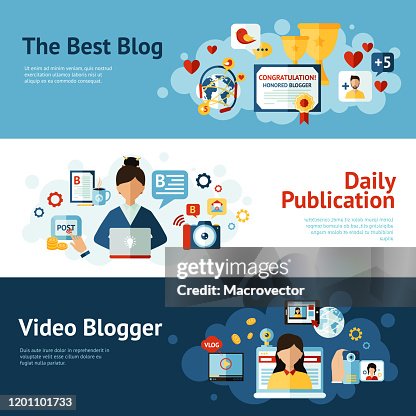 Blogger Graphics Blogger Design Concept High-Res Vector Graphic - Getty Images