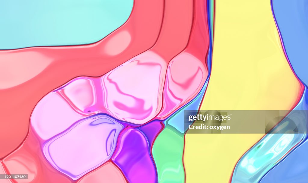Abstract Large Blob Bubble or Soap Pastel Colored background