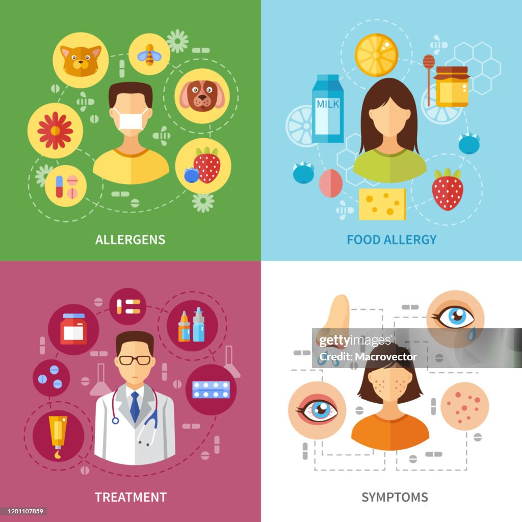 Allgey Allergy Concept High-Res Vector Graphic - Getty Images