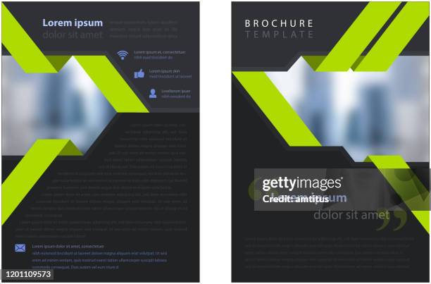 corporate brochure - advertisement layout stock illustrations
