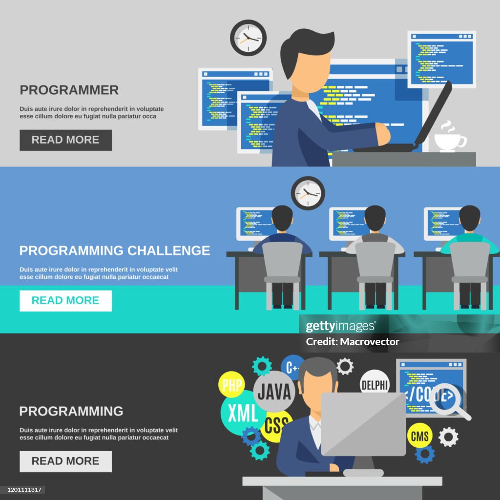 Brer Programmer Banner Programmer High-Res Vector Graphic - Getty Images