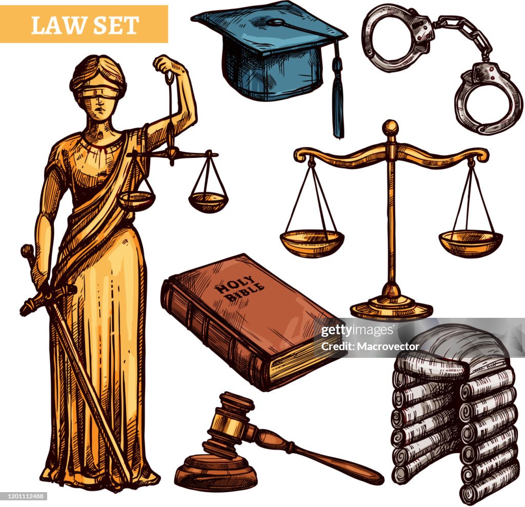Law Color/image Law Set Color High-Res Vector Graphic - Getty Images