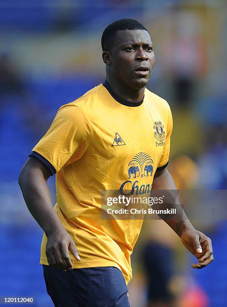 Yakubu of Everton looks on during the pre season friendly between Birmingham City and Everton at St Andrews on July 30, 2011 in Birmingham, England.