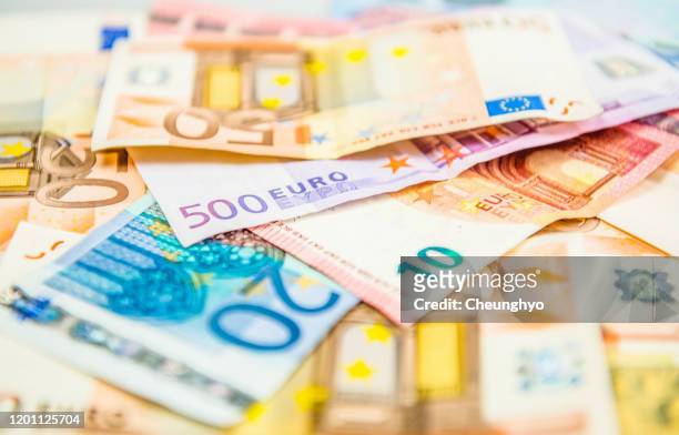 euro banknotes - the euro 2016 stock pictures, royalty-free photos & images