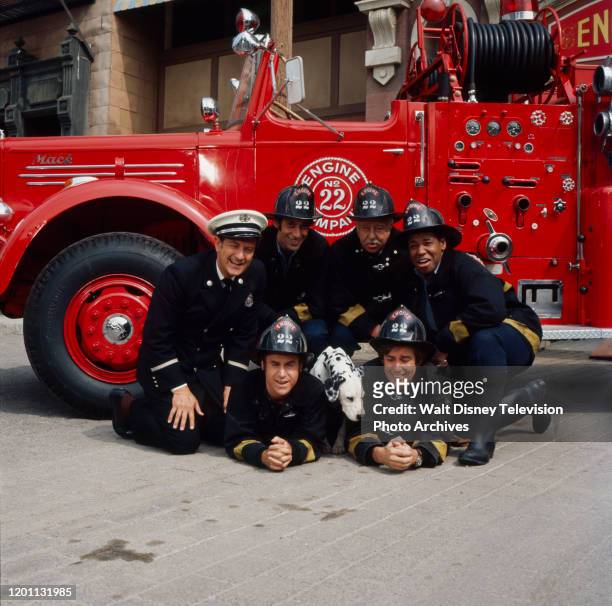 David Ketchum, Gregory Sierra, J Pat O'Malley, Johnny Brown, Daniel Fortus, John Fink promotional photo for the ABC tv series unsold pilot 'Where's...