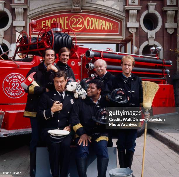 Gregory Sierra, John Fink, J Pat O'Malley, Daniel Fortus, David Ketchum, Johnny Brown promotional photo for the ABC tv series unsold pilot 'Where's...