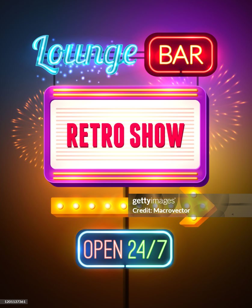 Sign Showing Neon Showing Sign1 High-Res Vector Graphic - Getty Images