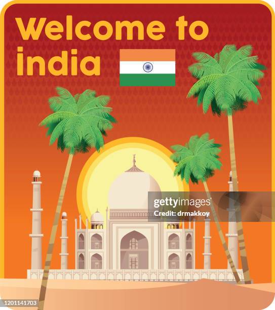india travel, taj mahal - emperor stock illustrations
