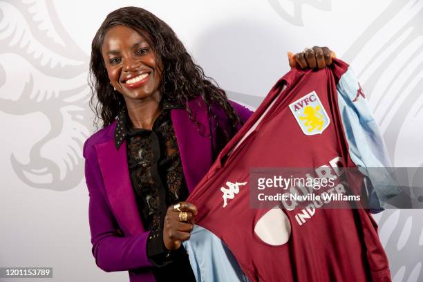 Eniola Aluko poses for a portrait as she is unveiled as the Sporting Director of Aston Villa Women, at Bodymoor Heath training ground on January 22,...