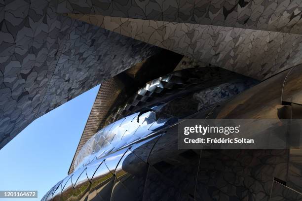 The Philharmonie de Paris is a cultural institution located in the Parc de la Villette at the northeastern edge of Paris on january 26, 2020 in...