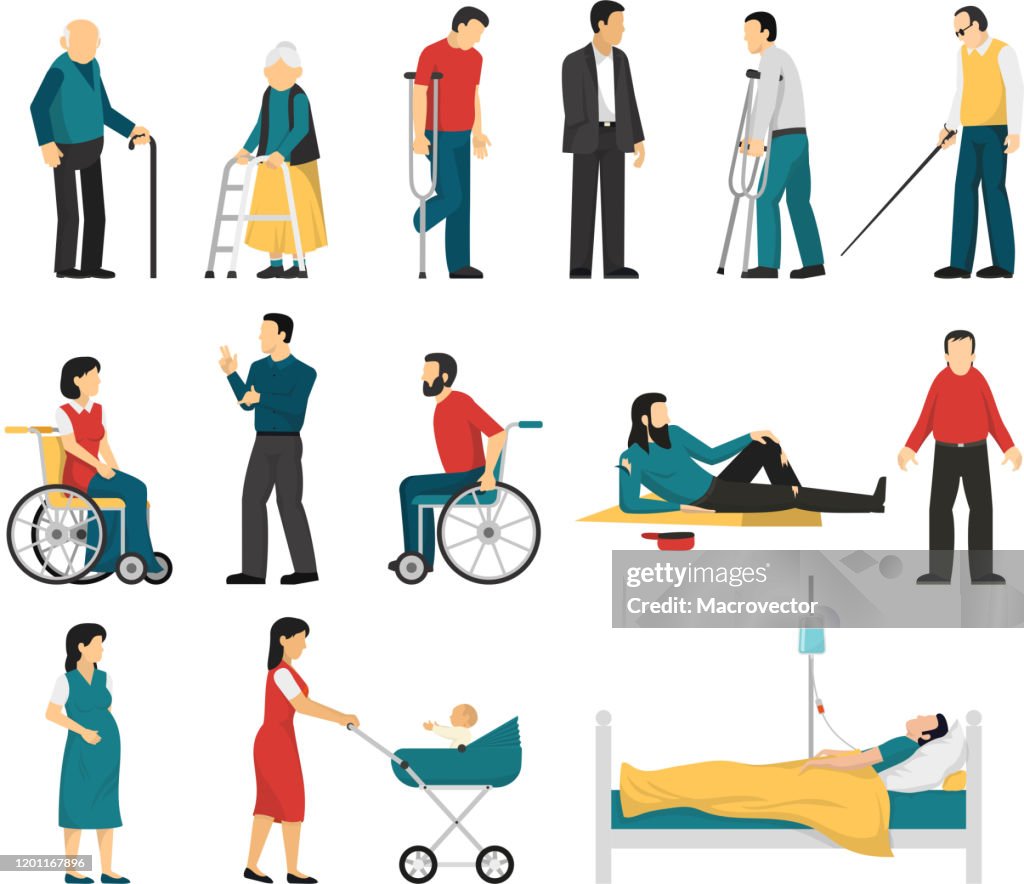 Disable Human Vector Disable People Set High-Res Vector Graphic - Getty Images