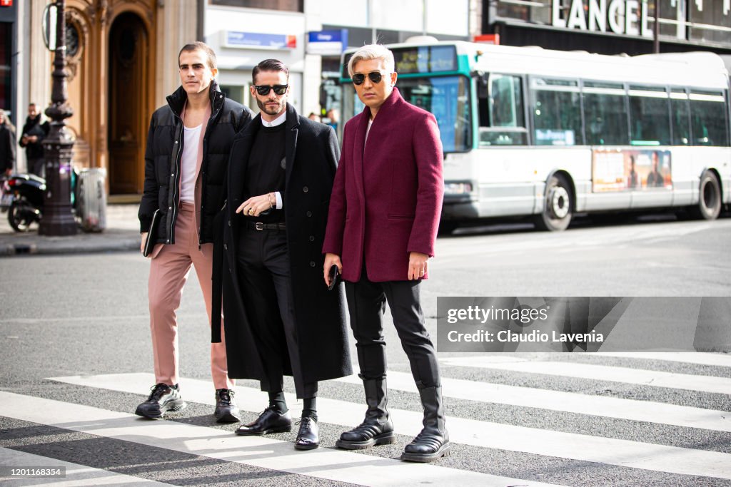 Street Style - Paris Fashion Week - Menswear F/W 2020-2021 : Day Four