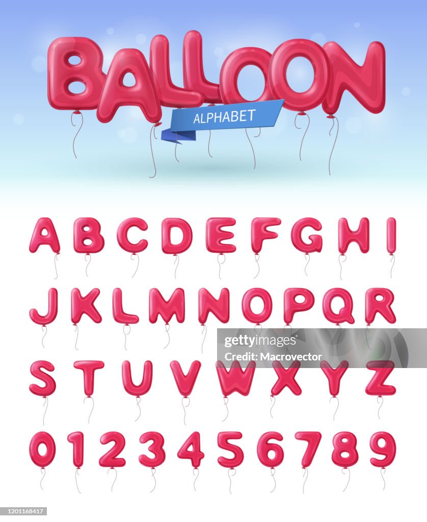 Balloon Alphabet Realistic High-Res Vector Graphic - Getty Images