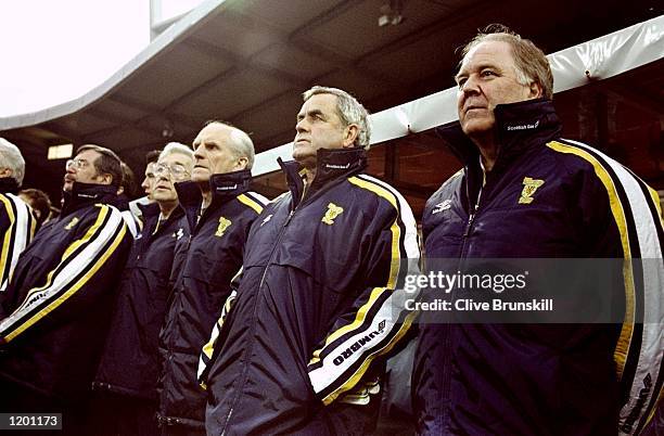 Coach Craig Brown on the Scotland bench during the International Friendly against Germany at the Weserstadion in Bremen, Germany. Scotland won 1-0. \...