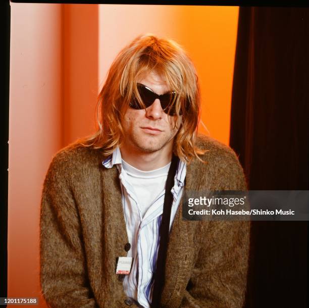 Kurt Cobain of Nirvana, portrait during an interview in Roppongi Prince Hotel, Tokyo, Japan, 18th February 1992.