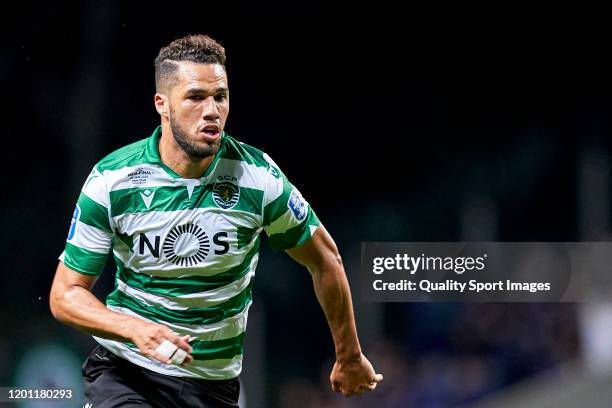 Luiz Phellype of Sporting CP looks on during the Taca da Liga - Allianz CUP semifinal match between SC Braga and Sporting CP at Estadio Municipal de...