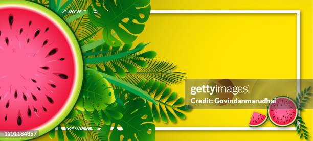 super sale banner with gourmet food and watermelon background - watermelon background stock illustrations