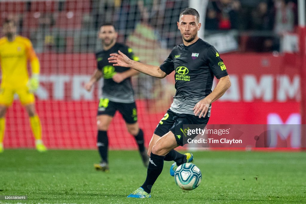 David Da Rocha David Rocha of Extremadura in action during the Girona V Extremadura ...